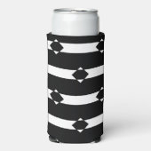 白と黒のダイヤモンド形 スリム缶クーラー (Seltzer正面)
