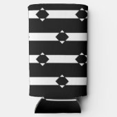 白と黒のダイヤモンド形 スリム缶クーラー (裏面)