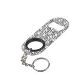 白と黒のダイヤモンド キーホルダー栓抜き (裏面アングル)