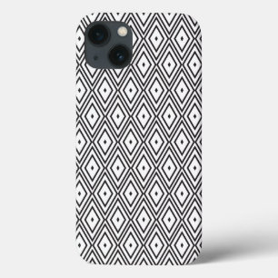 白と黒のダイヤモンド iPhone 13ケース