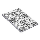 白と黒のダマスク ノートブック (右側)
