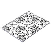 白と黒のダマスク ノートブック (左側)