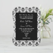 白と黒のダマフォーマルス結婚ク 招待状 (スタンド正面)