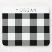 白と黒のチェックマウスパッド マウスパッド (正面)