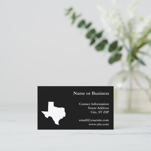 白と黒のテキサス 名刺 (スタンド正面)