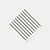 白と黒のデザイン スタンダードカクテルナプキン (角)