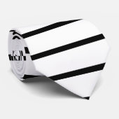 白と黒のデザイン ネクタイ (ロール)