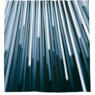 白と黒のデジタル シャワーカーテン