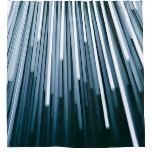 白と黒のデジタル シャワーカーテン (正面)