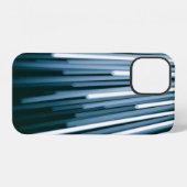 白と黒のデジタル iPhoneケース (裏面横)