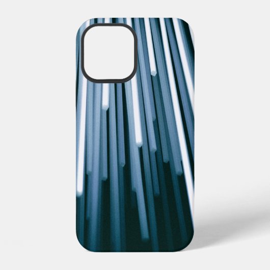 白と黒のデジタル iPhoneケース (裏面)