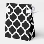 白と黒のトレリスのパター感謝していンあなたギフトボックス フェイバーボックス (裏面サイド)