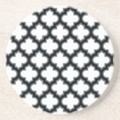 白と黒のトレリス、ラティス、クローバー コースター (正面)