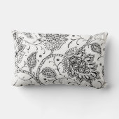 白と黒のトワパーソナライズされたイル名の枕 ランバークッション (裏面)