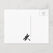 白と黒のトンボは日付を保存 案内ポストカード (裏面)