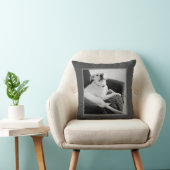 白と黒のトークドグレイの写真 クッション (椅子)