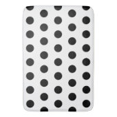 白と黒のドットパターン バスマット (正面縦)