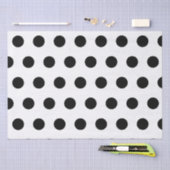 白と黒のドットパターン 薄葉紙 (クラフト)