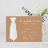 白と黒のネクタイを私のグロムスマンにしてくれないか 招待状 (スタンド正面)