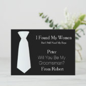 白と黒のネクタイを私のグロムスマンにしてくれないか 招待状 (スタンド正面)