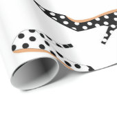 白と黒のハイヒール ラッピングペーパー (ロールコーナー)