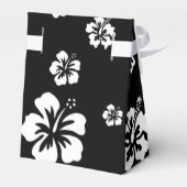 白と黒のハイビスカスフラワーパーティーフェイスボックス フェイバーボックス (裏面サイド)