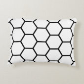 白と黒のハニカム アクセントクッション (裏面)
