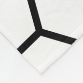 白と黒のハニカム フリースブランケット (角)