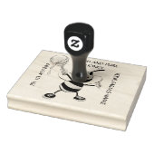 白と黒のハニービー5x4ゴム印 ラバースタンプ (スタンプ)