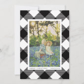 白と黒のバッファローチェック写真の休日 (正面)