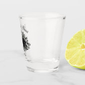 白と黒のバラゴシック結婚スのショットグラス ショットグラス (右)