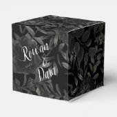 白と黒のバラゴシック結婚式の引き出物 フェイバーボックス (裏面サイド)