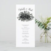 白と黒のバラゴシック結婚式 プログラム (スタンド正面)