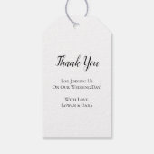 白と黒のバラゴシッ結婚クの贈り物メッセージカード ギフトタグ (裏面)