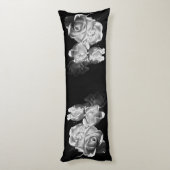 白と黒のバラ ボディピロー (裏面 (縦))
