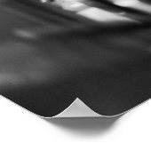 白と黒のバーシーンが生ビールを注荷車を引くぐ ポスター (角)