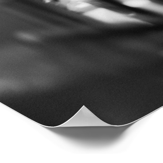 白と黒のバーシーンが生ビールを注荷車を引くぐ ポスター (角)