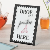 白と黒のパンツをここにゲームのサイン 台座サイン (インサイチュ)