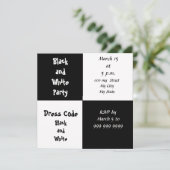 白と黒のパーティー 招待状 (スタンド正面)