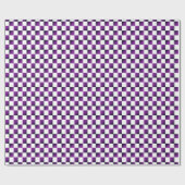 白と黒のヒントを持つ明るい紫 ラッピングペーパー (フラット)