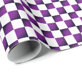 白と黒のヒントを持つ明るい紫 ラッピングペーパー (ロールコーナー)