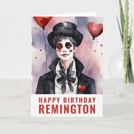 白と黒のピアス カード (正面)