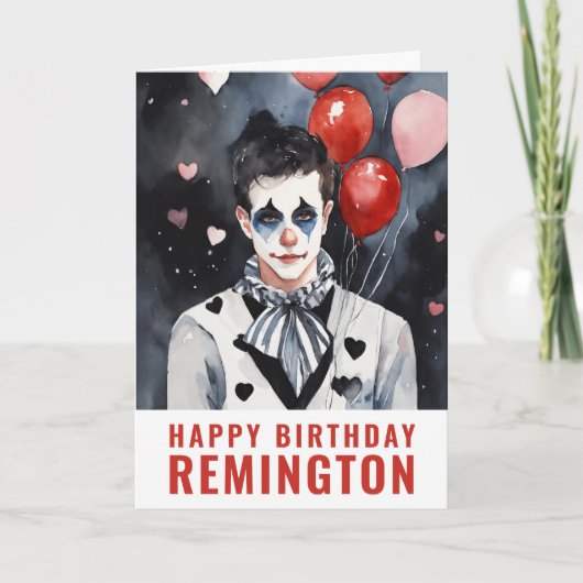 白と黒のピアス カード (正面)