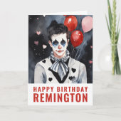 白と黒のピアス カード (正面)