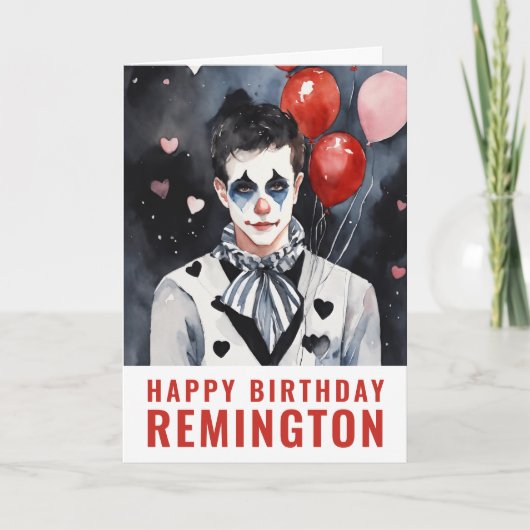 白と黒のピアス カード (正面)