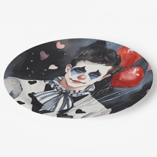 白と黒のピアス ペーパープレート (アングル)