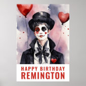 白と黒のピアス ポスター (正面)