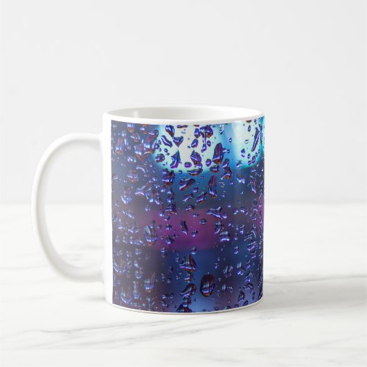 白と黒のフローラ織物 コーヒーマグカップ (左)