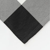 白と黒のプライド毛布 フリースブランケット (角)