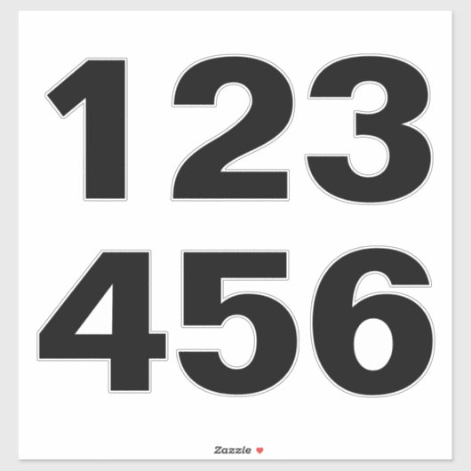 白と黒のホイリービン番号 シール (シート)